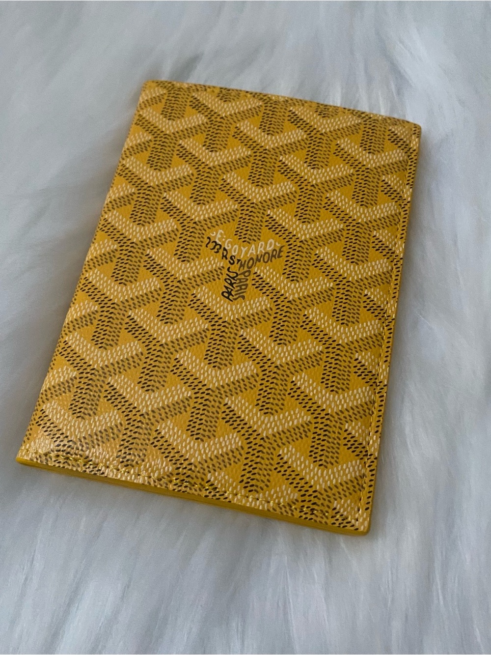 Yellow Patterned Passport Holder - Picture 4 of 5